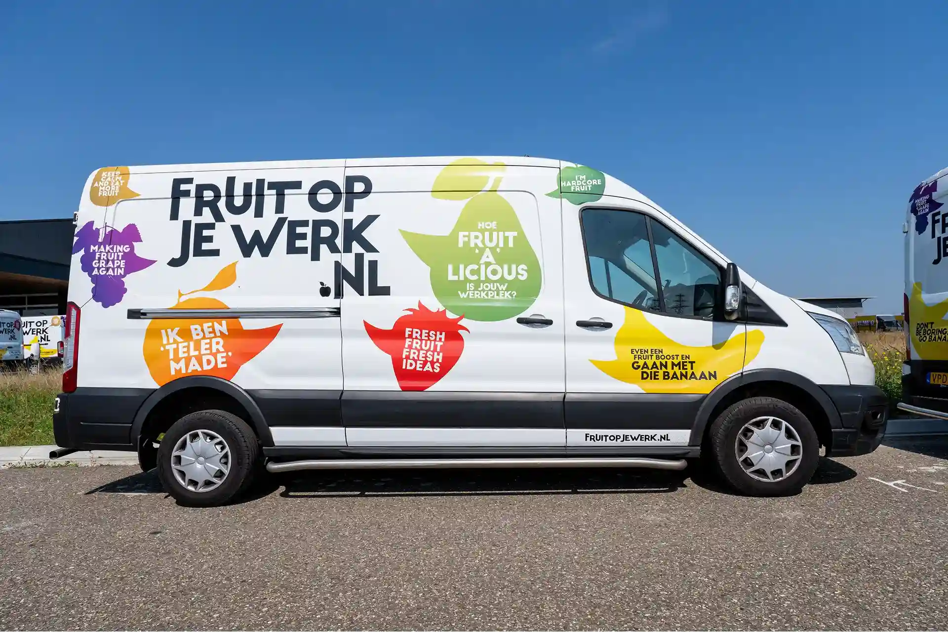 a van with a vinyl decal graphics