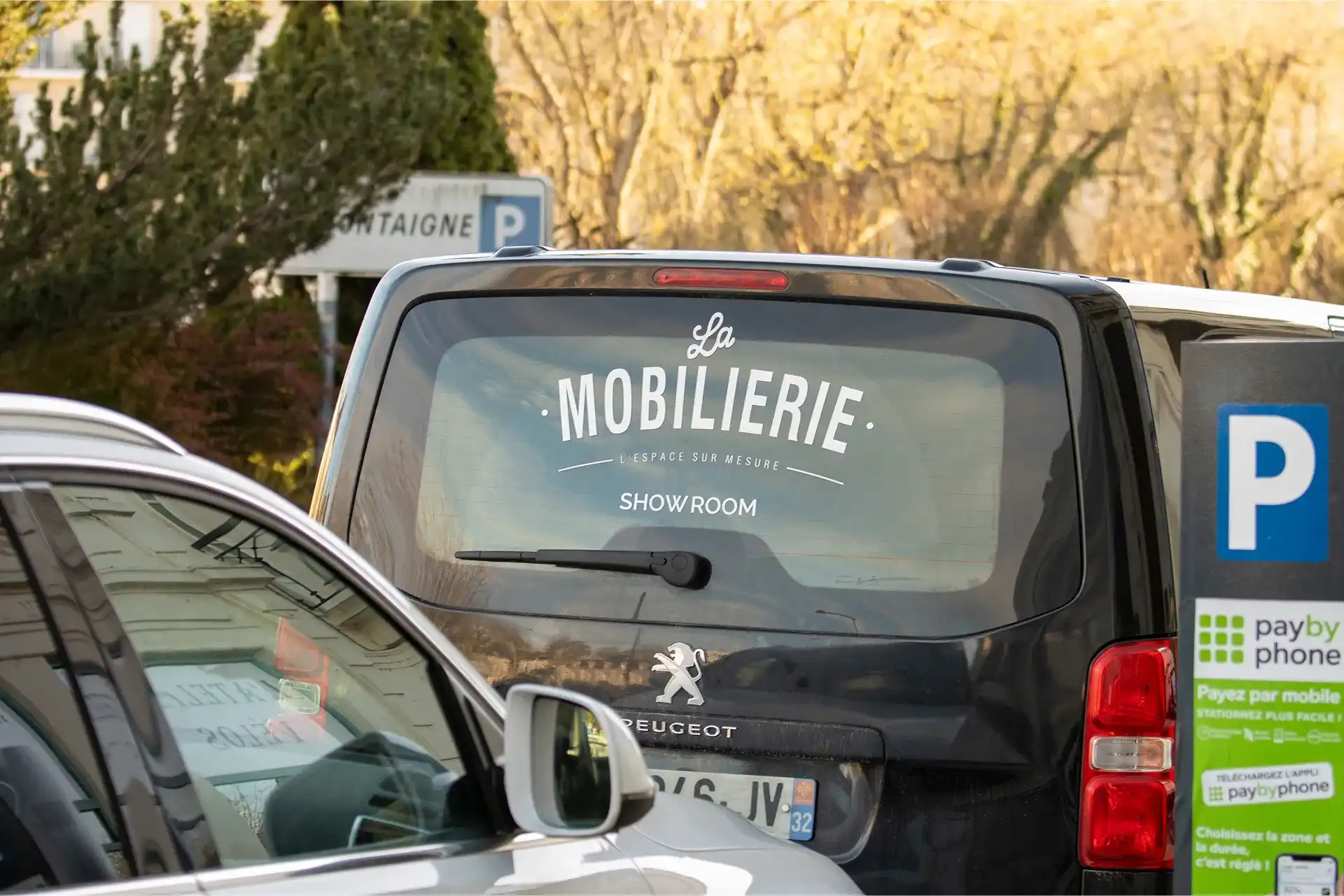 vinyl window letting on a work van in Houston
