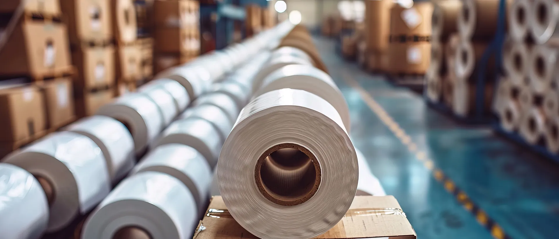 rolls of labels ready to used to print custom labels for our Houston clients